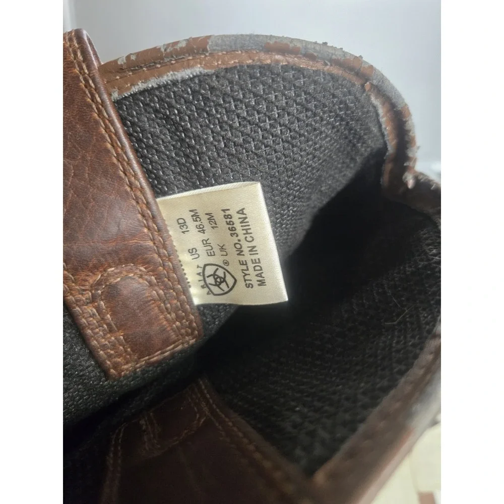 ARIAT ATS Boots Motorcycle Biker Riding Leather Engineer Brown 13 D